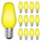 Luxrite C7 LED Yellow Light Bulbs for String Lights 0.5W Enclosed Fixture Rated E12 Candelabra Base, 12PK LR21755-12PK - alternate 1